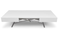 Table basse relevable Appo blanc laqué