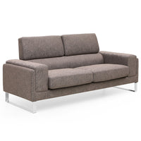 Canapé 2 places en tissu taupe