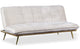 Canapé convertible velours beige Fabrice