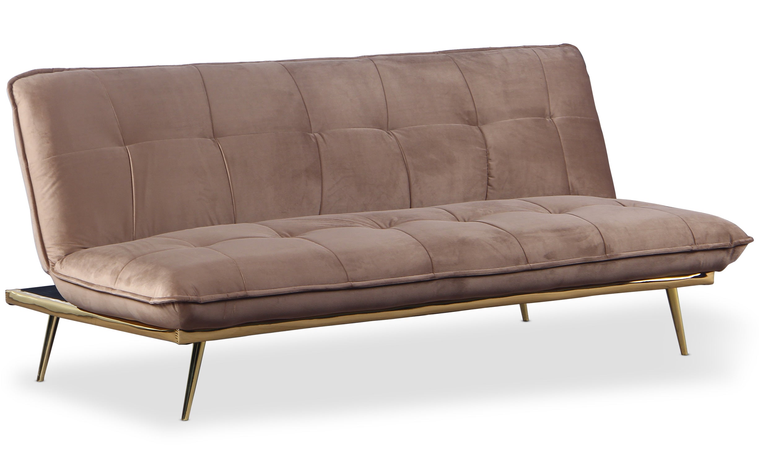 Canapé convertible clic-clac Fabrice Velours Taupe