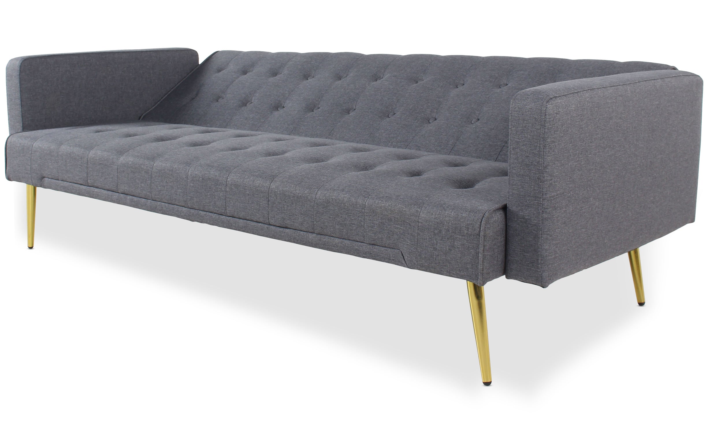 Canapé convertible clic-clac Justy Tissu Gris foncé