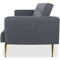 Canapé convertible clic-clac Justy Tissu Gris foncé