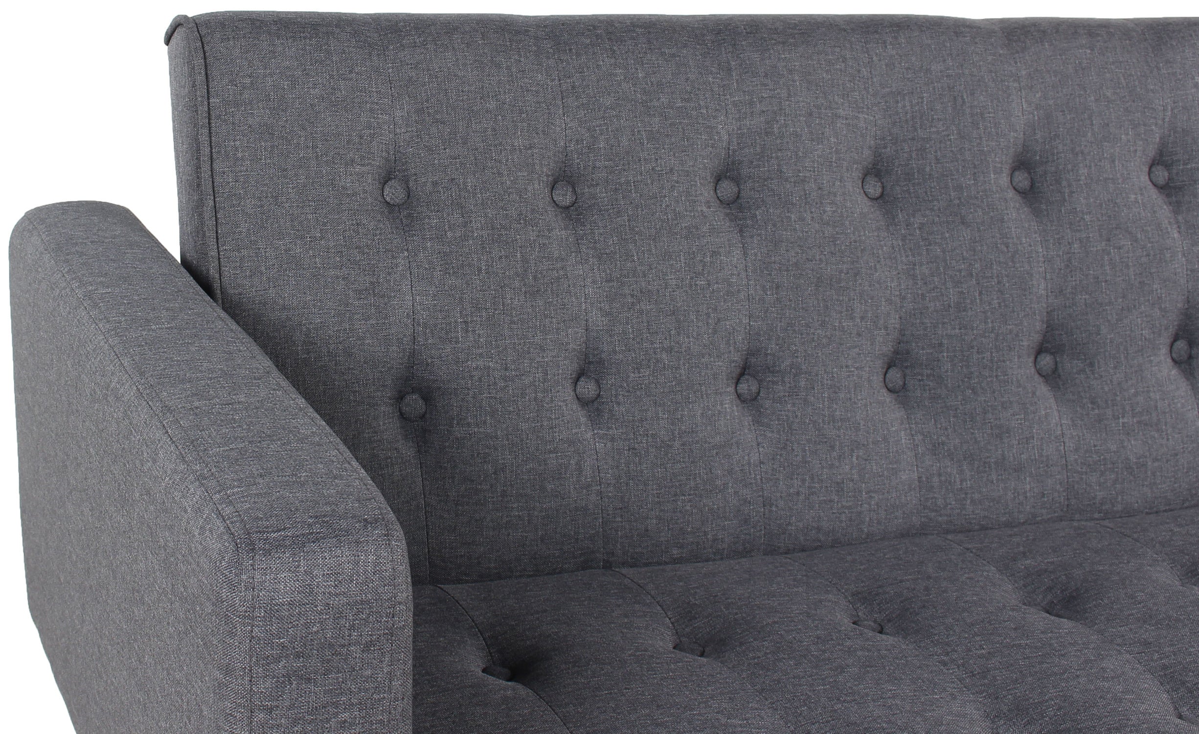 Canapé convertible clic-clac Justy Tissu Gris foncé