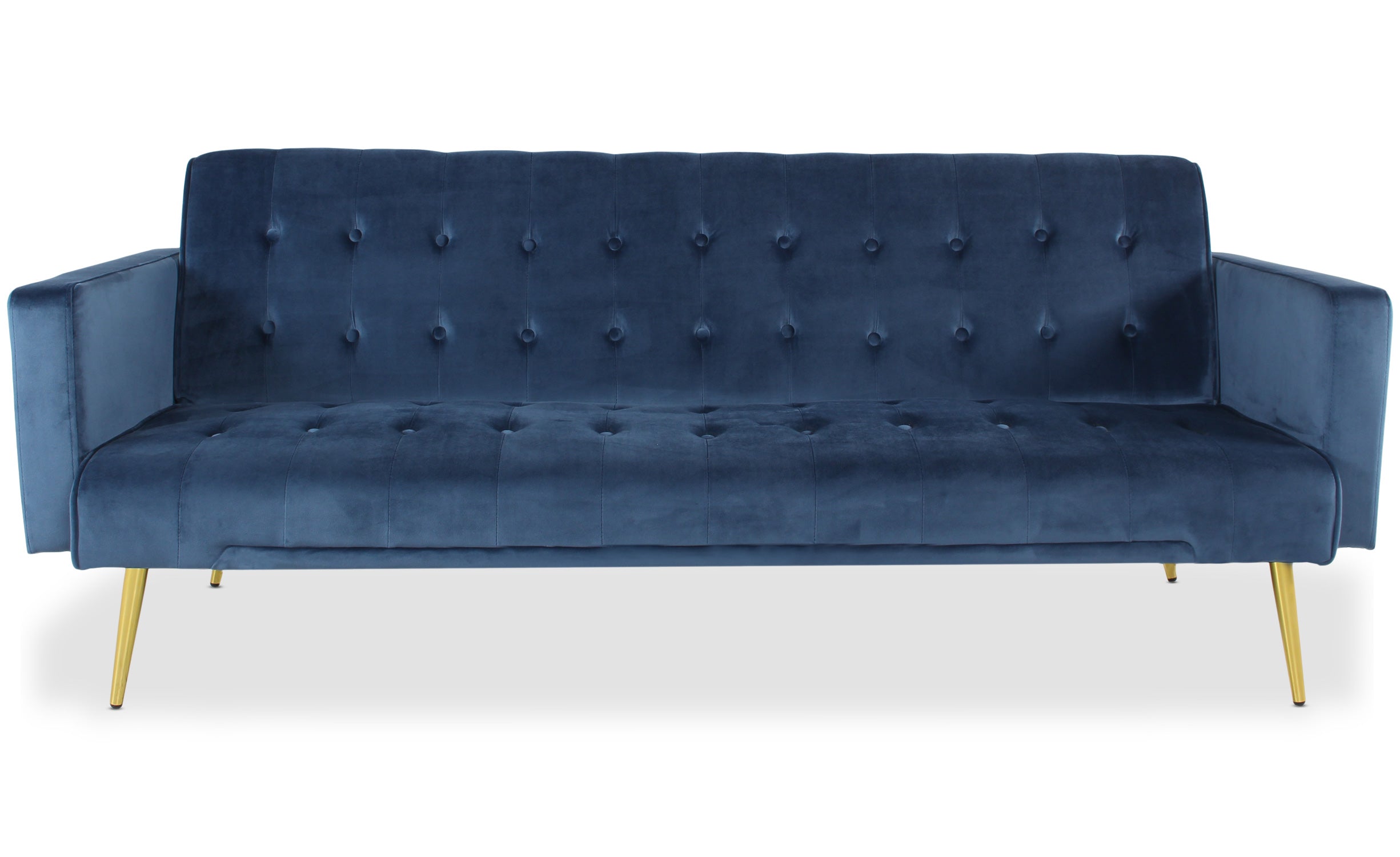 Canapé convertible clic-clac Justy Velours Bleu