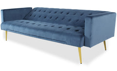 Canapé convertible clic-clac Justy Velours Bleu