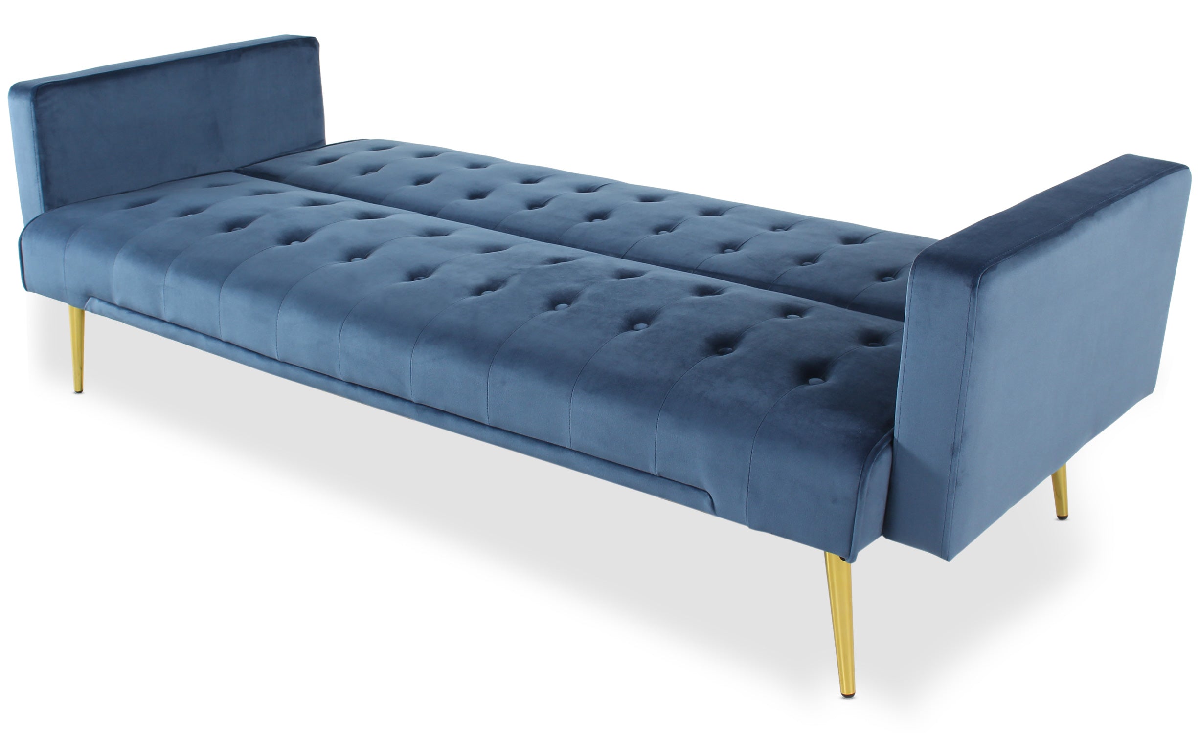 Canapé convertible clic-clac Justy Velours Bleu