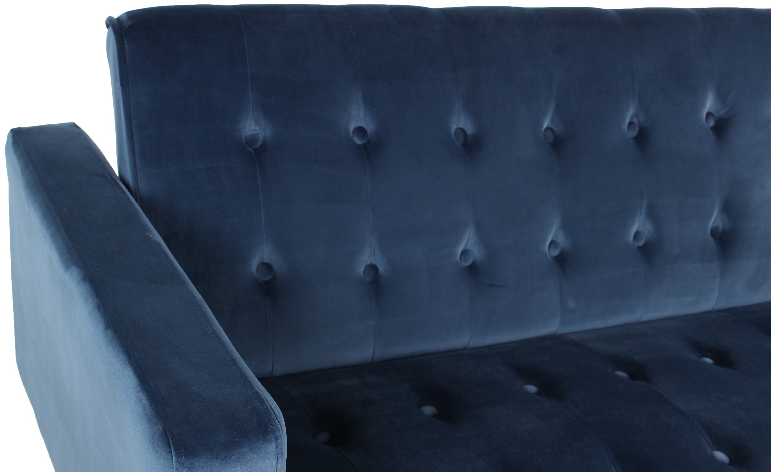 Canapé convertible clic-clac Justy Velours Bleu