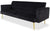 Canapé convertible en velours noir