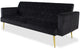 Canapé convertible en velours noir