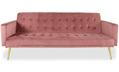 Canapé convertible clic-clac Justy Velours Rose