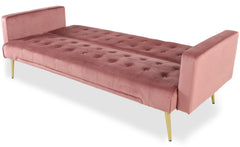 Canapé convertible clic-clac Justy Velours Rose