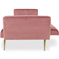 Canapé convertible clic-clac Justy Velours Rose