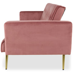 Canapé convertible clic-clac Justy Velours Rose