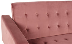 Canapé convertible clic-clac Justy Velours Rose