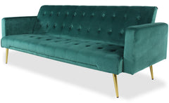 Canapé convertible clic-clac Justy Velours Vert