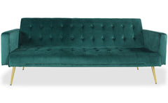 Canapé convertible clic-clac Justy Velours Vert