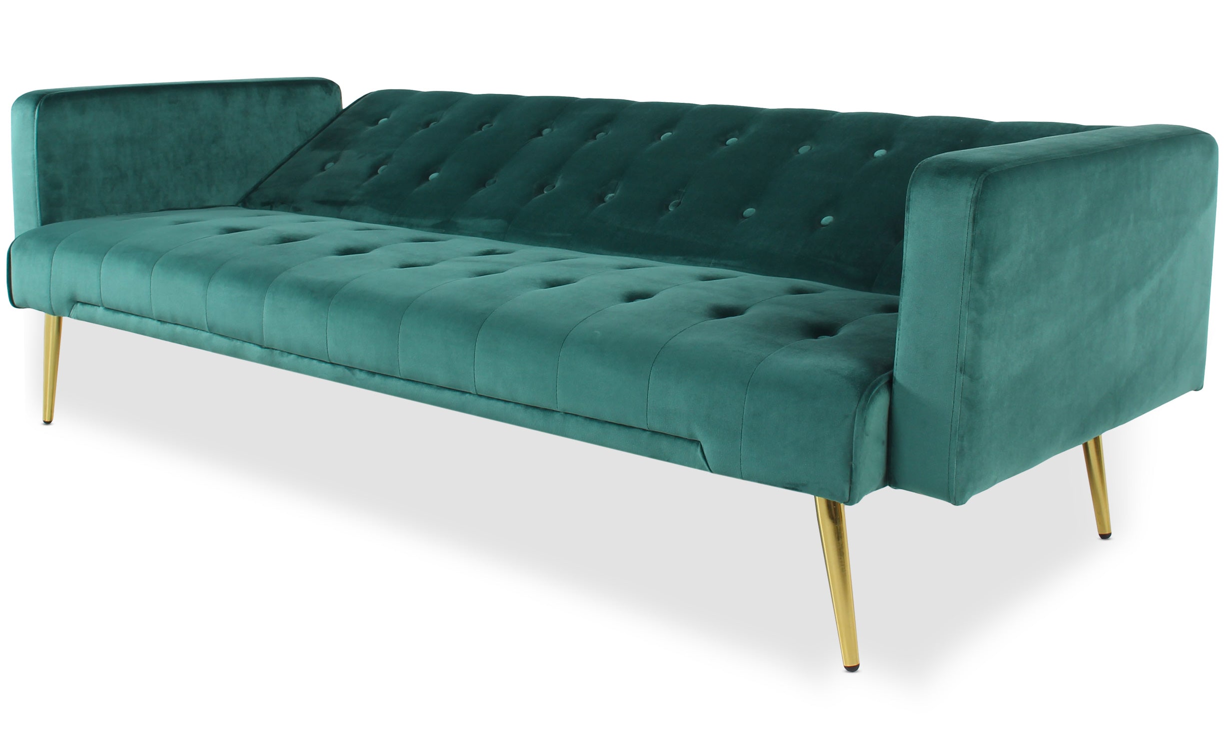 Canapé convertible clic-clac Justy Velours Vert