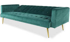 Canapé convertible clic-clac Justy Velours Vert
