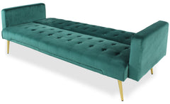 Canapé convertible clic-clac Justy Velours Vert