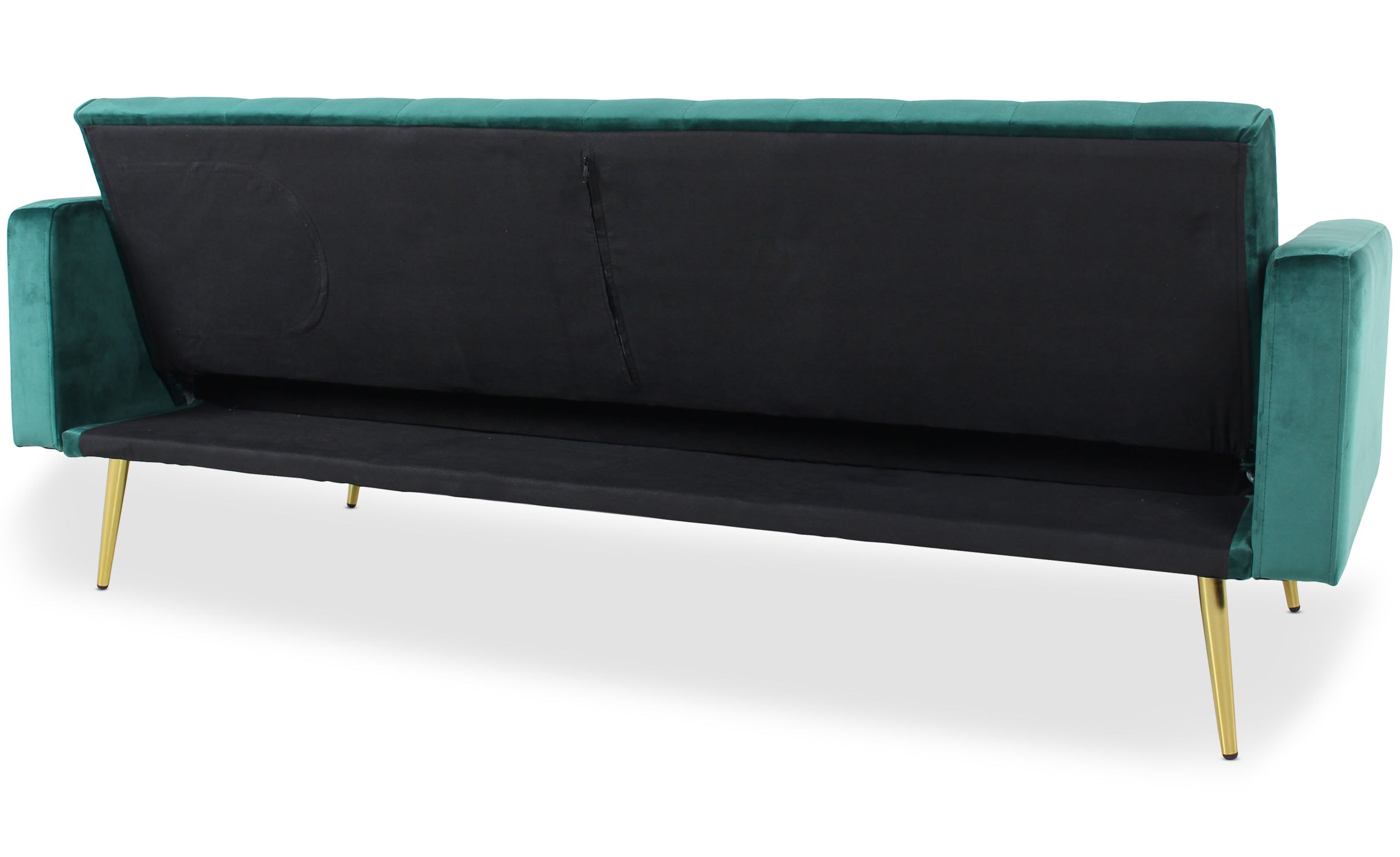 Canapé convertible clic-clac Justy Velours Vert