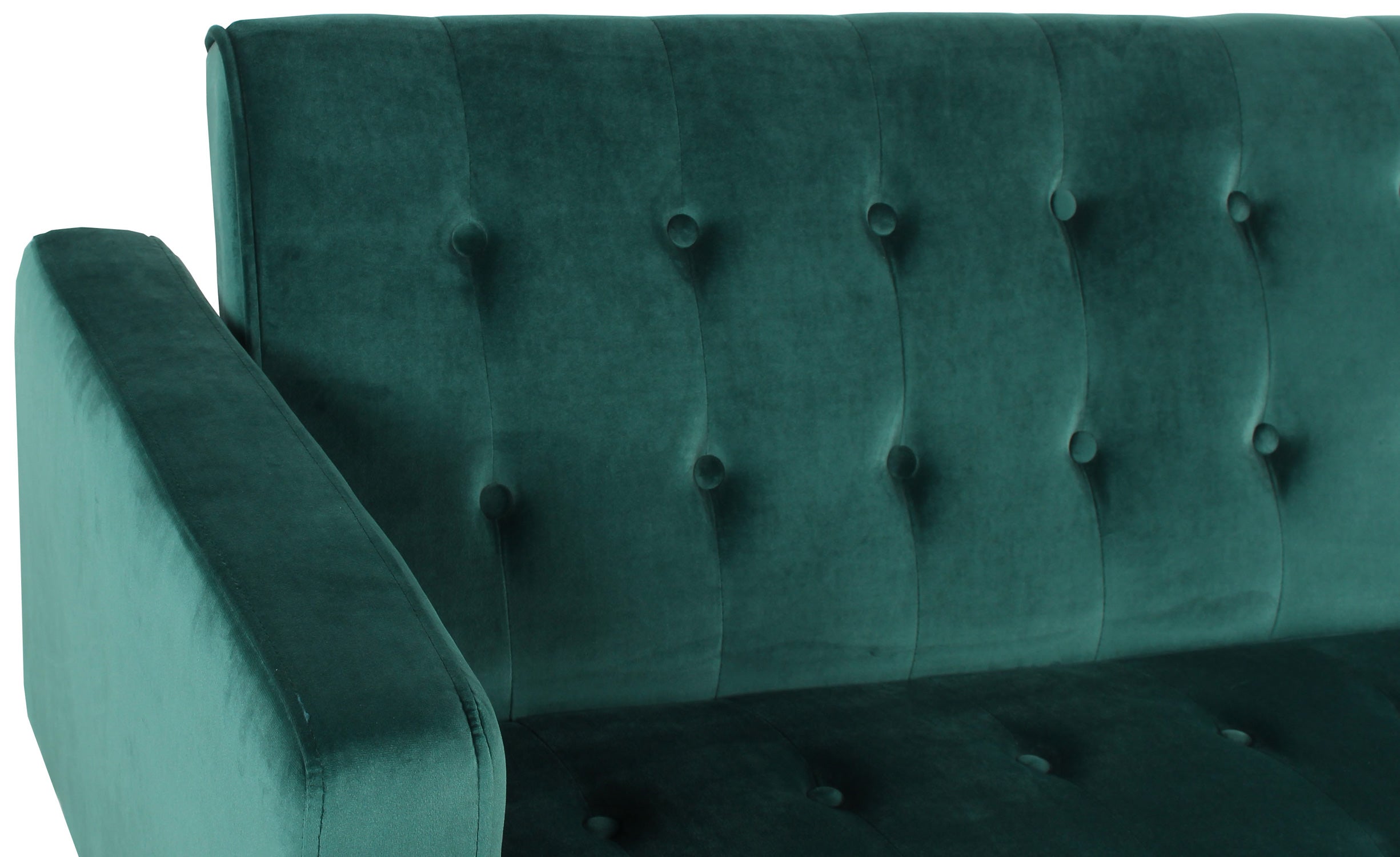 Canapé convertible clic-clac Justy Velours Vert