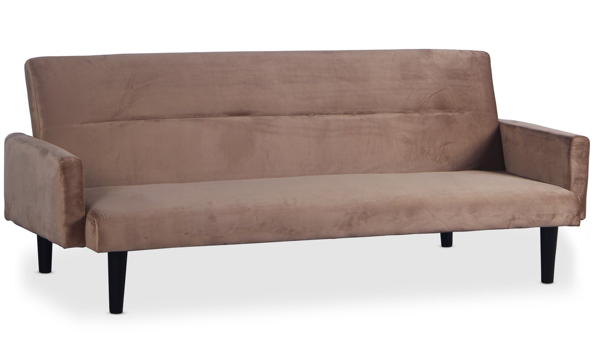 Canapé convertible clic-clac Roberto 3 places Velours Taupe