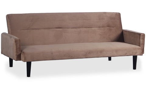 Canapé convertible clic-clac Roberto 3 places Velours Taupe