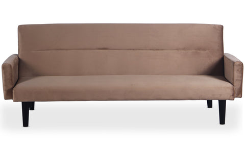 Canapé convertible clic-clac Roberto 3 places Velours Taupe