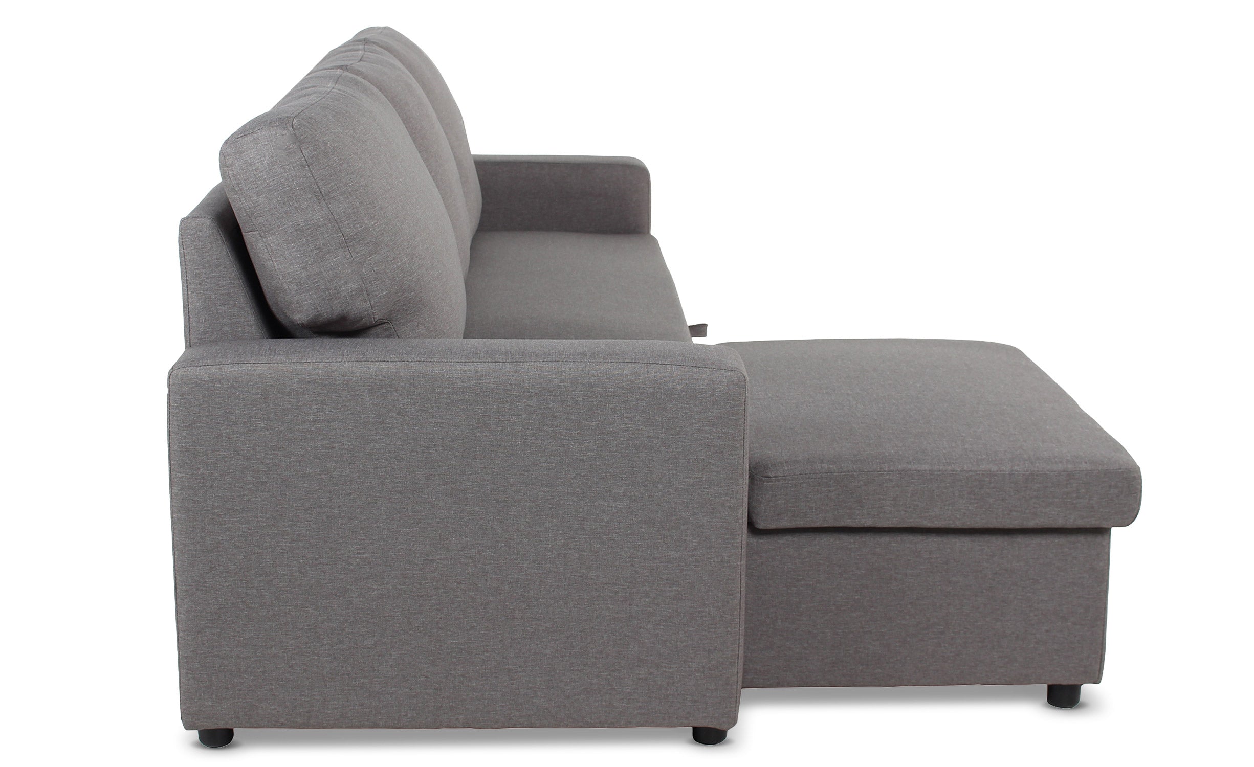 Canapé d'angle convertible Baleares Tissu Gris clair