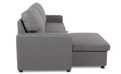 Canapé d'angle convertible Baleares Tissu Gris clair