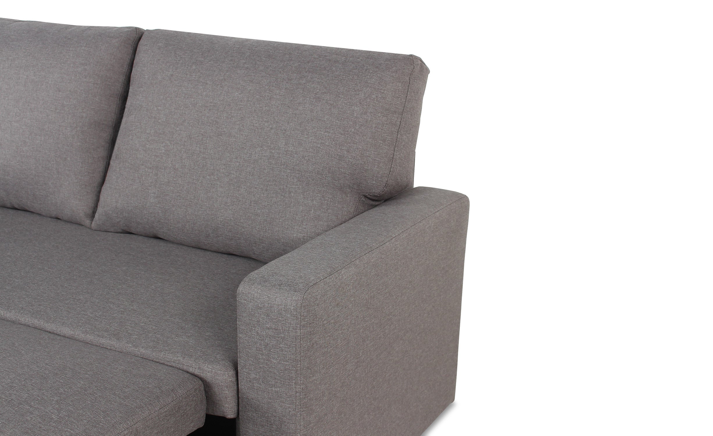 Canapé d'angle convertible Baleares Tissu Gris clair