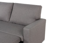Canapé d'angle convertible Baleares Tissu Gris clair