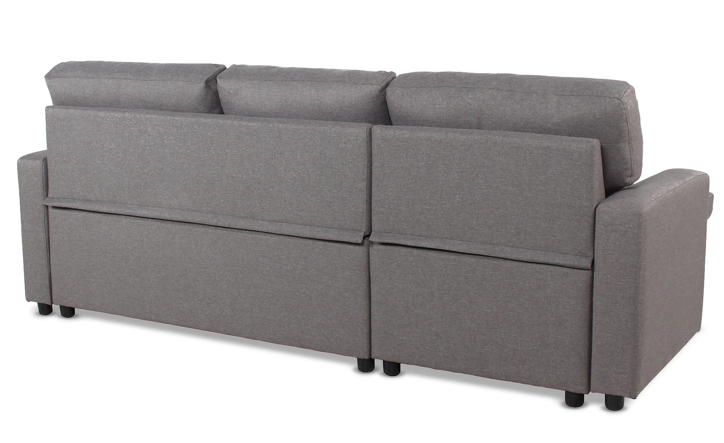 Canapé d'angle convertible Baleares Tissu Gris clair