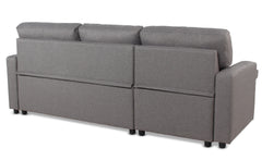 Canapé d'angle convertible Baleares Tissu Gris clair