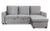 Canapé d'angle convertible en velours argent
