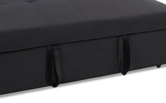 Canapé d'angle convertible moderne Delacroix Velours Noir