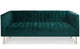 Canapé 3 places Basta à coutures verticales velours vert