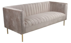 Canapé 3 places Basta à coutures verticales velours taupe