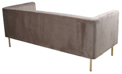 Canapé 3 places Basta à coutures verticales velours taupe