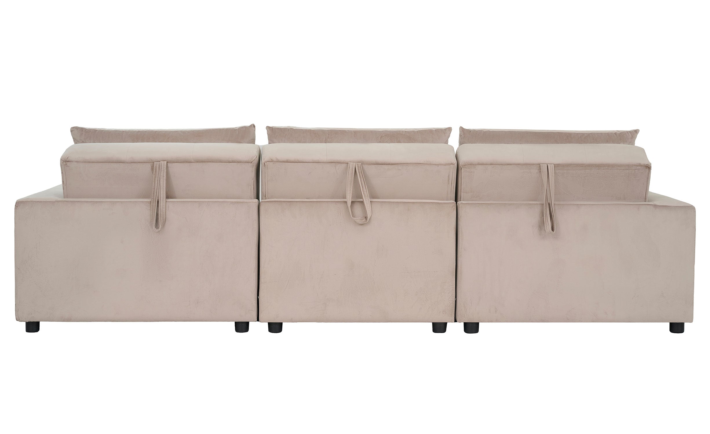 Canapé 3 places convertible Castello Velours Taupe