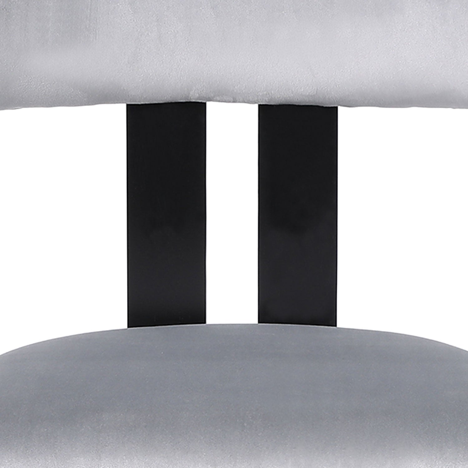 Chaise de salle à manger design Ceriz Bois noir et Velours Gris