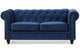 Canapé 2 places en velours bleu