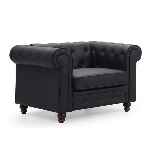 Sillón Abir en polipiel negra
