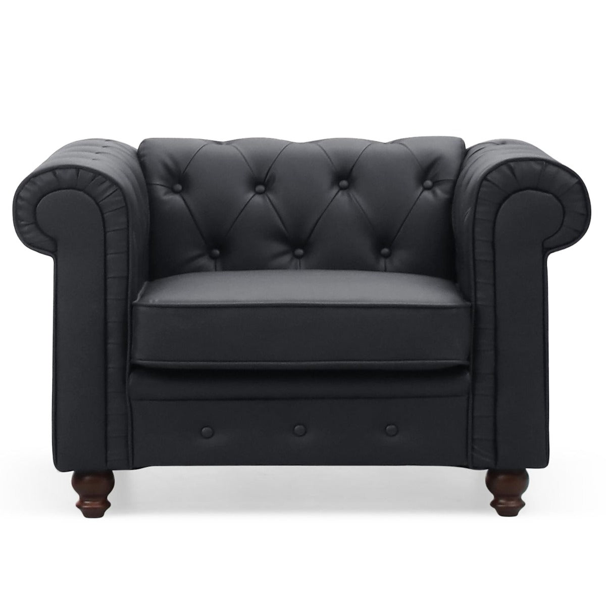 Sillón Abir en polipiel negra