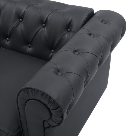 Sillón Abir en polipiel negra