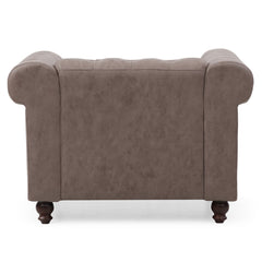 Fauteuil Abir au design rétro en simili cuir