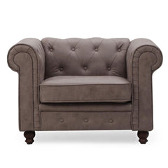 Fauteuil Abir au design rétro en simili cuir