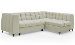 Canapé d'angle convertible Chessy Velours Beige