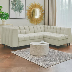 Canapé d'angle convertible Chessy Velours Beige