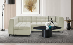 Canapé d'angle convertible Chessy Velours Beige